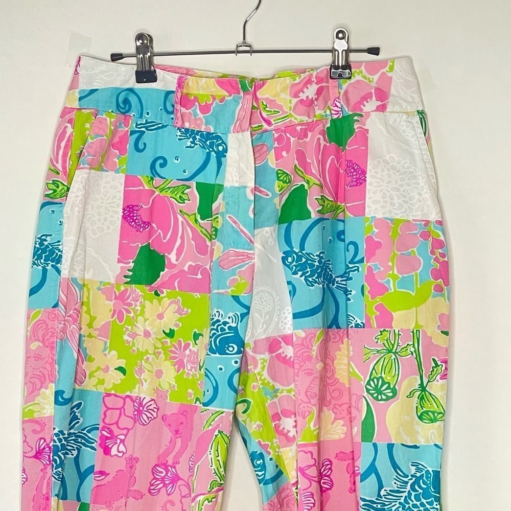 Lilly Pulitzer Patchwork Cropped Pants Size 8 - image 5
